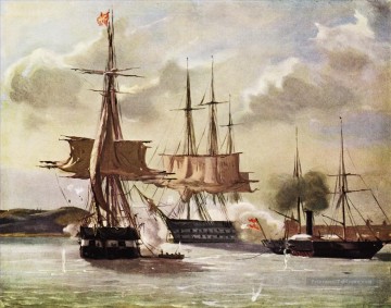 Navire de guerre œuvres - Vilhelm Pedersen Scène de slaget par Eckernforde 1849 Batailles navale